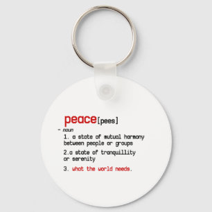 the definition of peace keychain