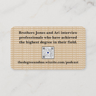 The Degree and Me Business Card