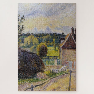 The Delafolie House, Éragny, Sunset (1885) by C.P Jigsaw Puzzle