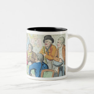 The delegates in council or beggars on horseback Two-Tone coffee mug