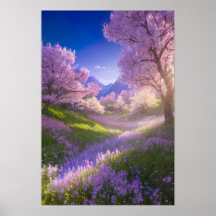 The Delicate Charm of Sakura Trees Poster