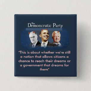 The Demoncratic Party 2 Inch Square Button