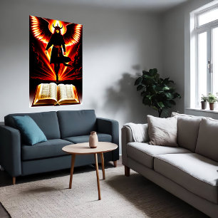 The demonic Bible   AI Art Poster