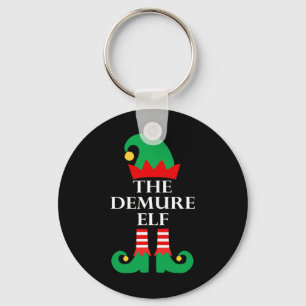 The Demure Elf Matching Family Pajamas Funny Chris Keychain