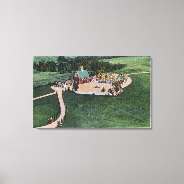 The Den Danske Landsby (Danish Village) Canvas Print (Front)