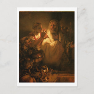 The Denial of St. Peter, 1660 (oil on canvas) Postcard