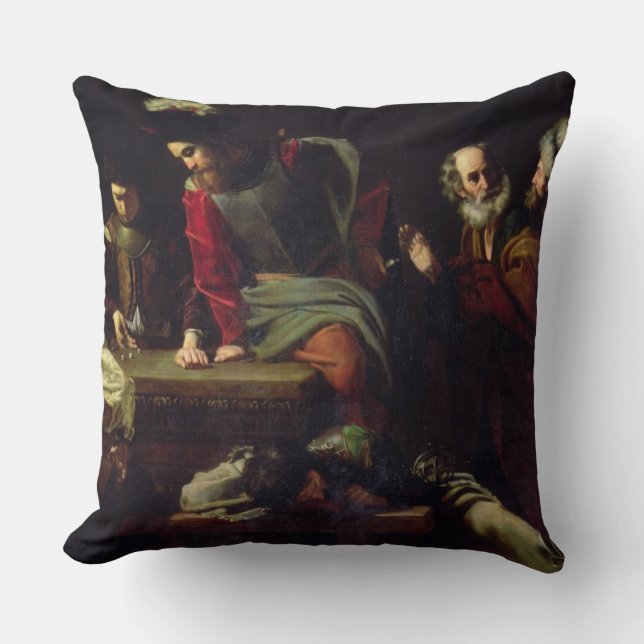 The Denial of St. Peter Throw Pillow (Front)