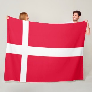 The Denmark Flag - A Tapestry of Danish Heritage Fleece Blanket