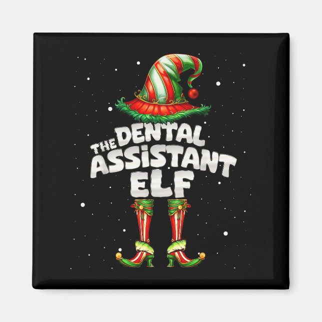 The Dental Istant Elf Family Matching Group Christ Magnet (Front)