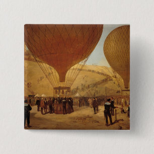 The Departure of Leon Michel Gambetta 2 Inch Square Button