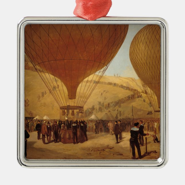 The Departure of Leon Michel Gambetta Metal Ornament (Front)