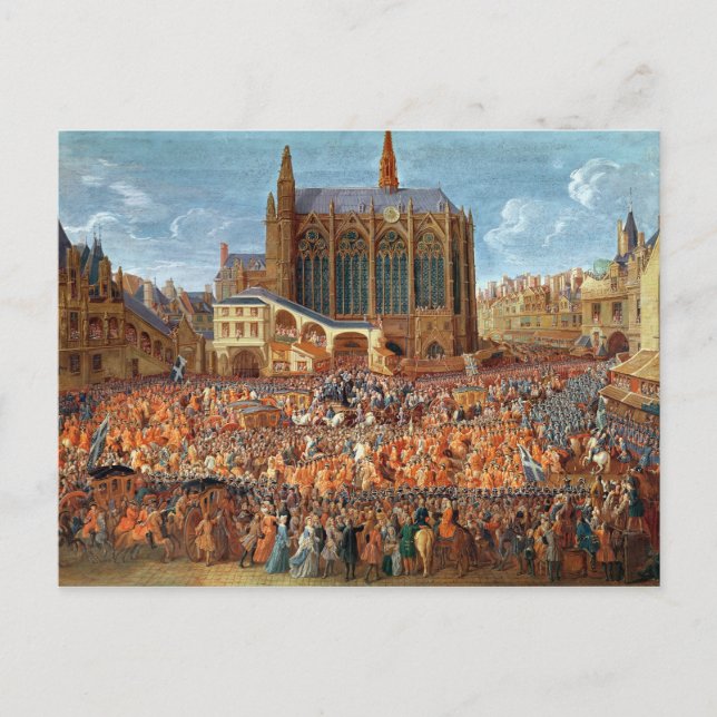 The Departure of Louis XV  from Postcard (Front)