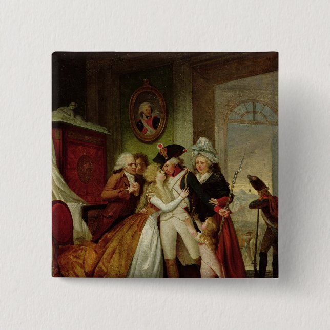 The Departure of the Volunteers 2 Inch Square Button (Front)