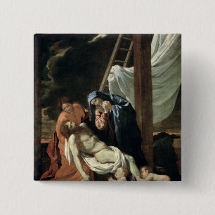 The Deposition, c.1630 2 Inch Square Button