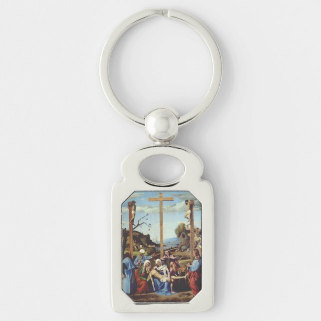 The Deposition of Jesus Christ Sacred Icon Art Keychain (Front)