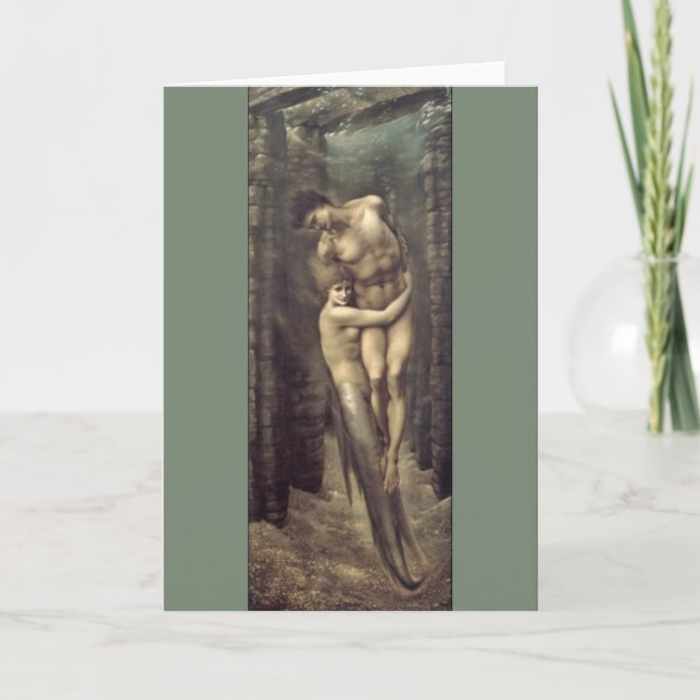 "The Depths of the Sea", by Edward Burne-Jones Card (Front)