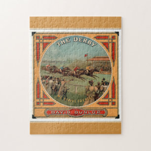 The Derby Vintage Horse Racing David Dunlop Jigsaw Puzzle