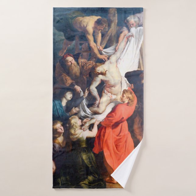 The Descent from the Cross, Rubens Bath Towel (Bath Towel)