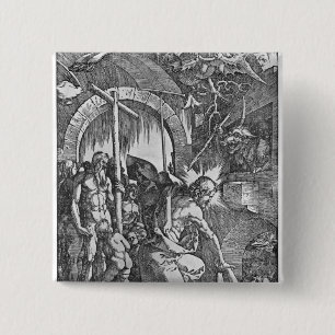 The descent of Christ into Limbo 2 Inch Square Button