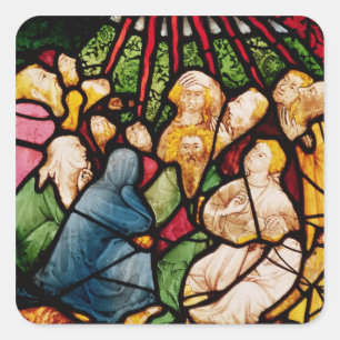 The Descent of the Holy Spirit, c.1400 Square Sticker