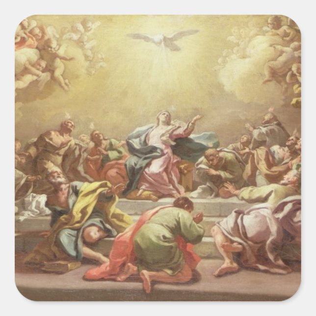 The Descent of the Holy Spirit Square Sticker (Front)