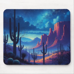 The Desert at night southwestern  Mouse Pad