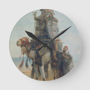 The Desert Ride, 1839 (w/c on paper) Round Clock