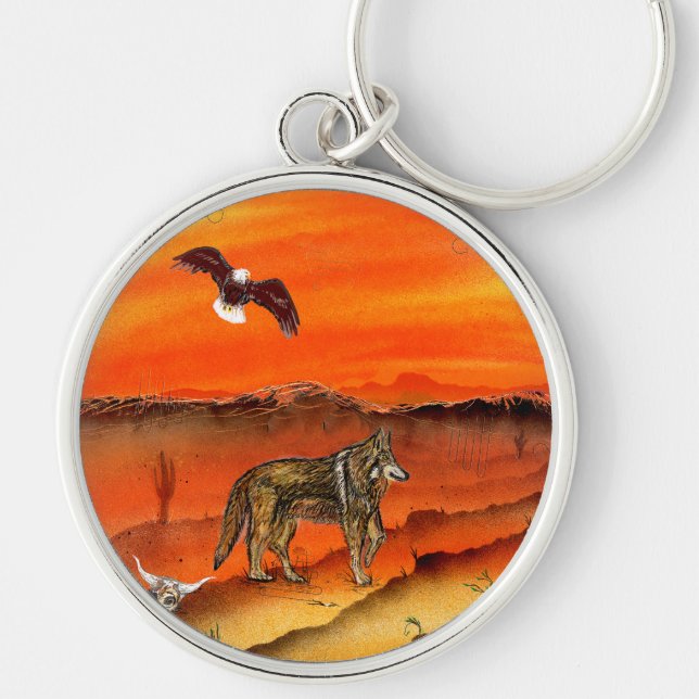 The Desert Wolf Keychain (Front)
