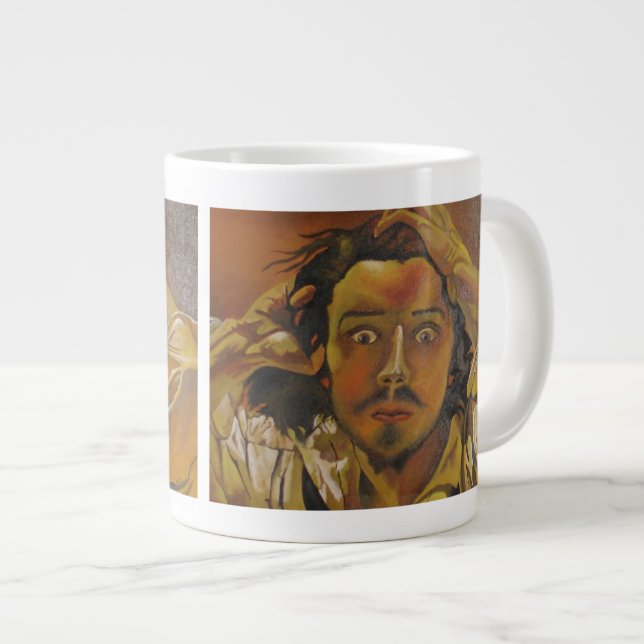 The Desperate Man Large Coffee Mug (Front Right)