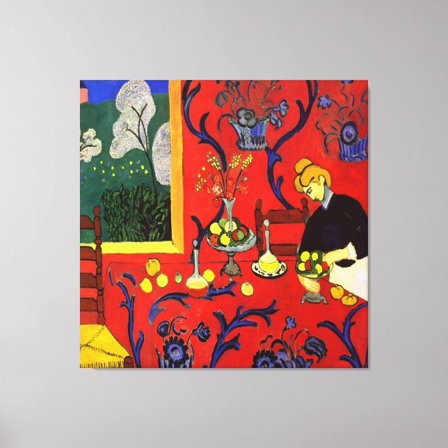 The Dessert: Harmony in Red (The Red Room) Matisse Canvas Print (Front)
