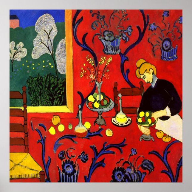 The Dessert: Harmony in Red (The Red Room) Matisse Poster (Front)