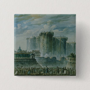 The Destruction of the Bastille, 14th July 1789 2 Inch Square Button