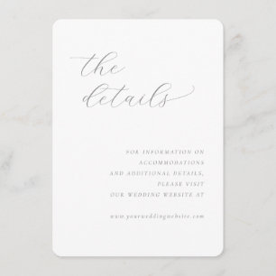 The Details Elegant Gray Minimalist Enclosure Card