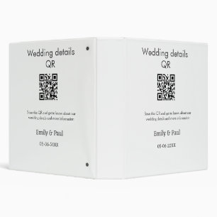 The details wedding website scan QR add couple nam Binder