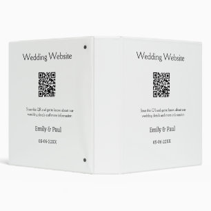 The details wedding website scan QR add couple nam Binder