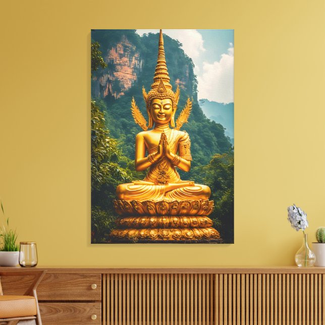 The Devata in Golden Light Canvas Print (Insitu(LivingRoom))