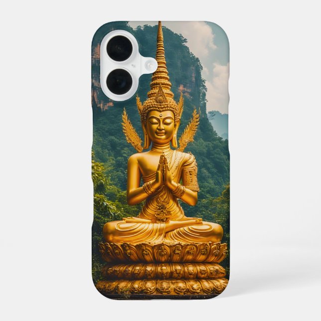 The Devata in Golden Light iPhone 16 Case (Back)