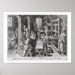 The Development of Printing, plate 5 from 'Nova Re Poster