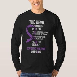 The Devil Domestic Violence Awareness Support Ribb T-Shirt