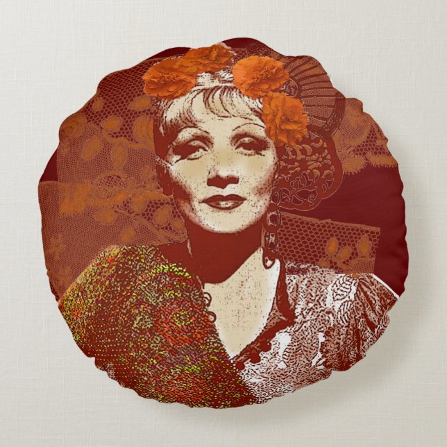 The Devil is a Woman Round Pillow (Back)