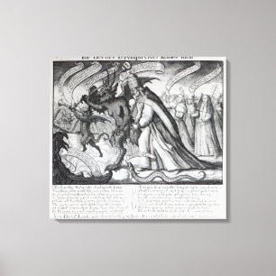 The Devil leading the Pope in Chains, 1680 Canvas Print