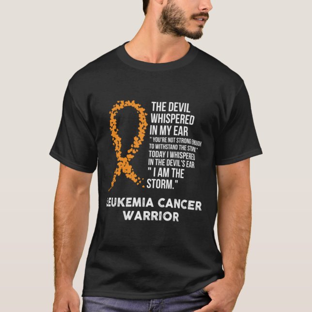 The Devil- Leukaemia Awareness Support Ribbon T-Shirt (Front)