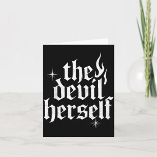 The Devil Shirt - Funny Sassy Girl Gothic Vintage Card