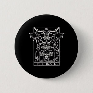 The Devil Tarot Card Phomet Gothic Halloween Satan 2 Inch Round Button