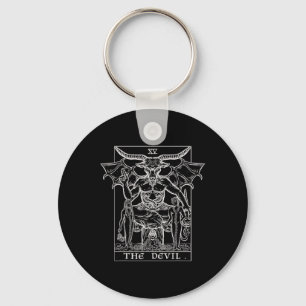 The Devil Tarot Card Phomet Gothic Halloween Satan Keychain