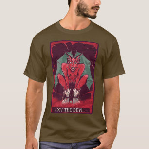 The Devil Tarot Cards Occult Skeletons Gothic Baph T-Shirt