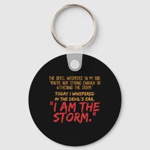 The Devil Whispered In My Ear Devil Quote  Keychain