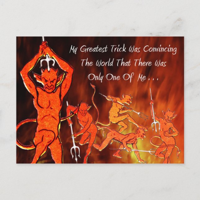 The Devil's Message Postcard (Front)