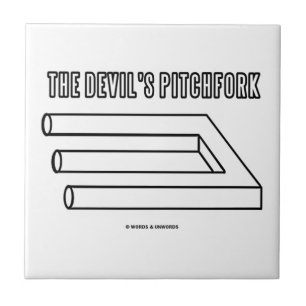 The Devil's Pitchfork (Optical Illusion) Tile