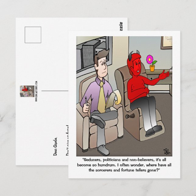 The Devil's Psychiatrist Postcard (Front/Back)